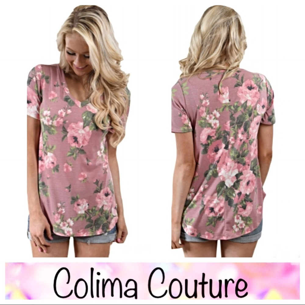 Sale! ❗️Best seller! Dusty pink floral tee